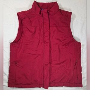 IZOD Red Ladies Fleece Vest